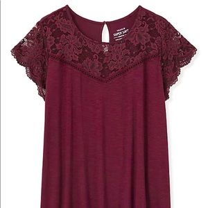Purple/burgundy super soft blouse. Torrid size 3 or US 22-24.